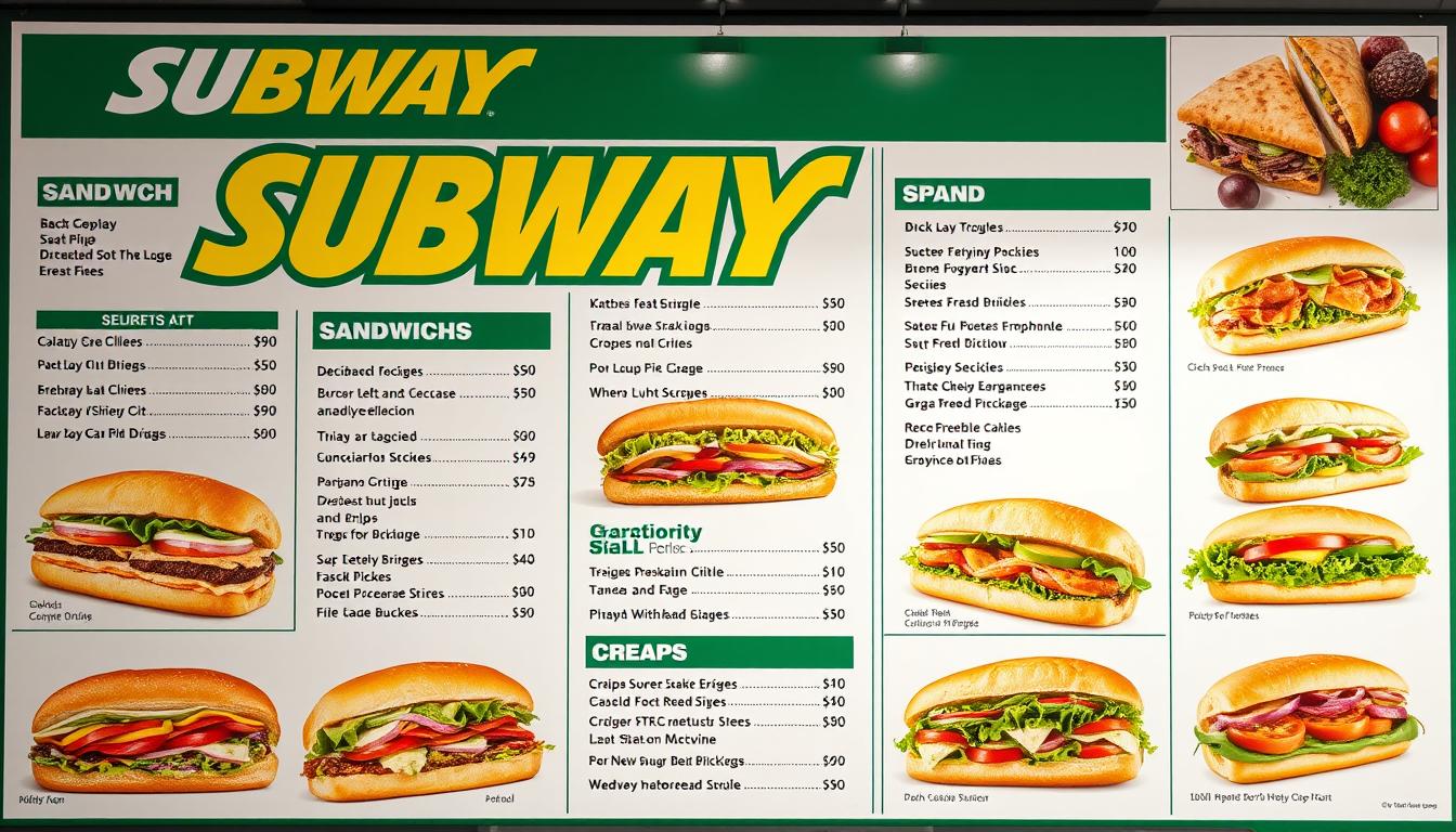 subway classic menu