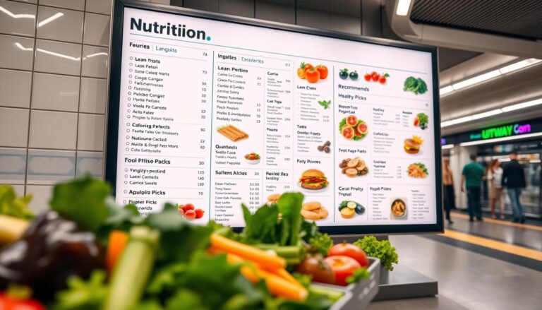 subway nutrition menu