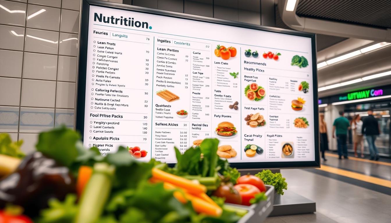 subway nutrition menu